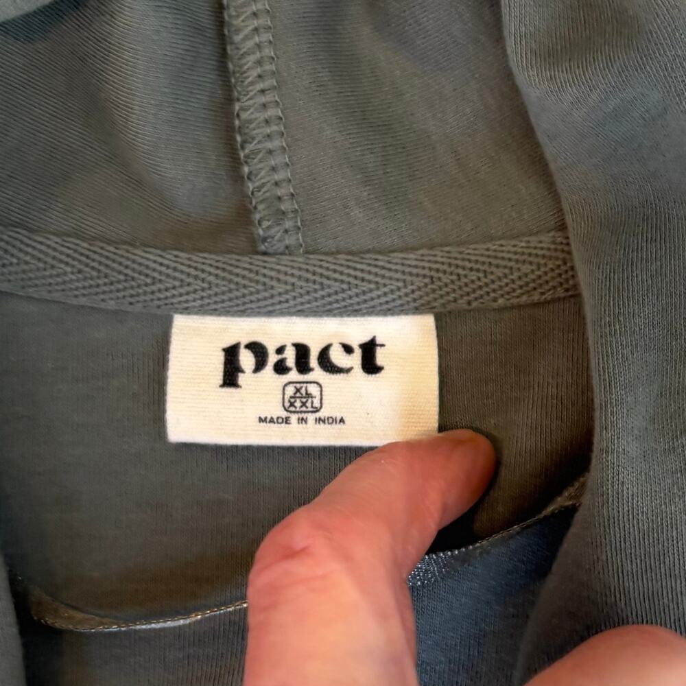 Pact Organic Cotton Airplane Wrap Open Cardigan Sage Green Womens Size XL/XXL - Picture 3 of 11